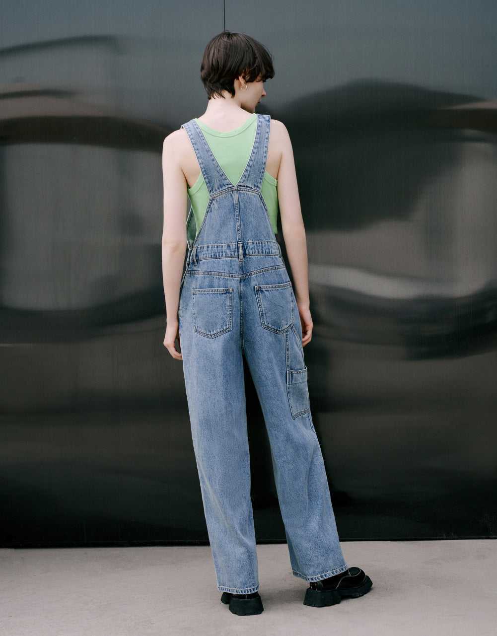 Loose Denim Overalls