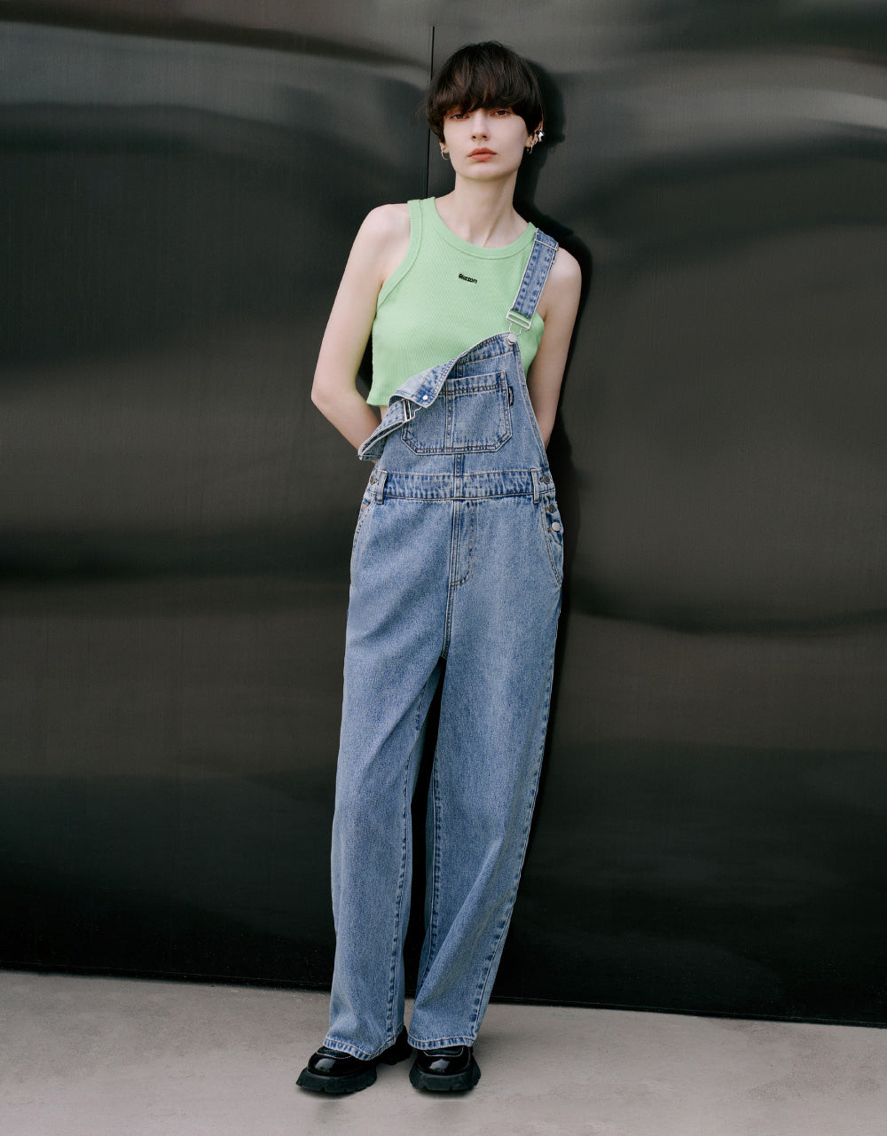 Loose Denim Overalls