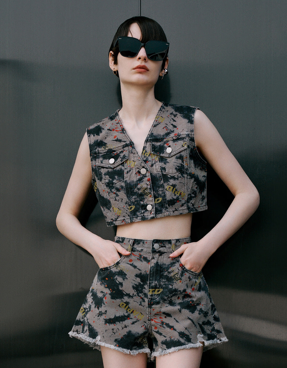 Camouflage Denim Vest