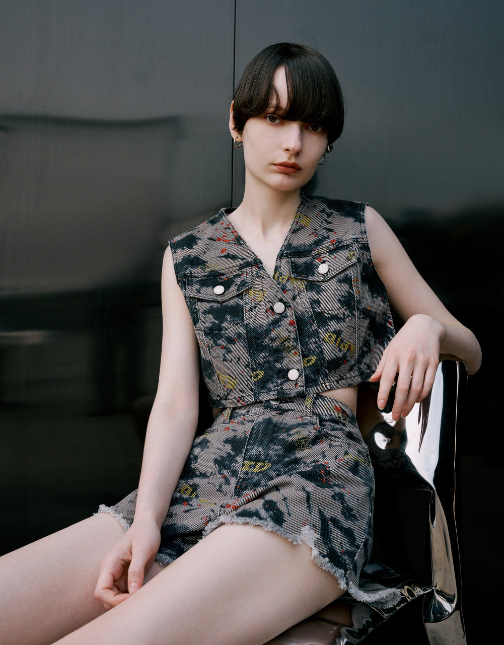 Camouflage Denim Vest