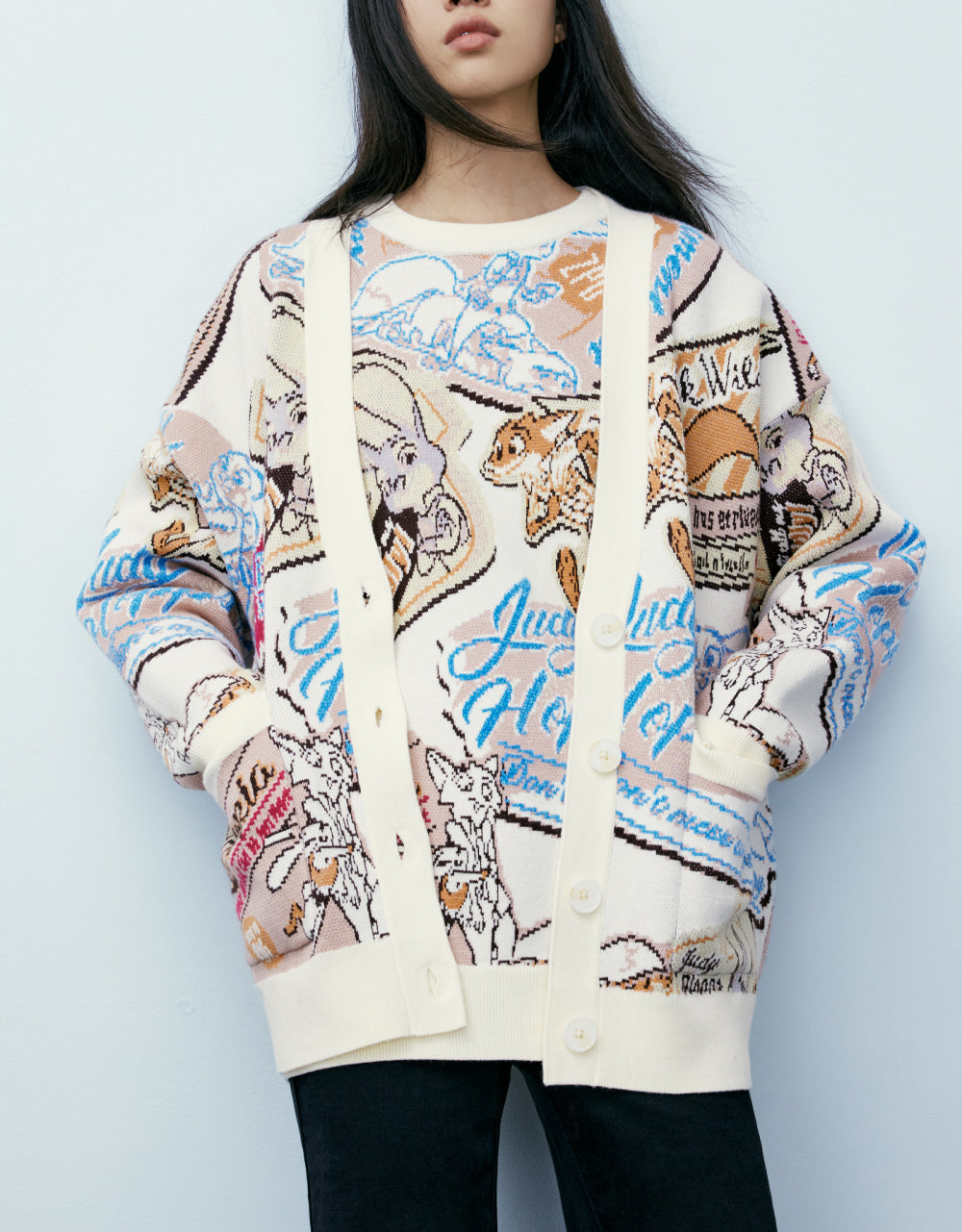 Zootopia Characters Printed Cardigan