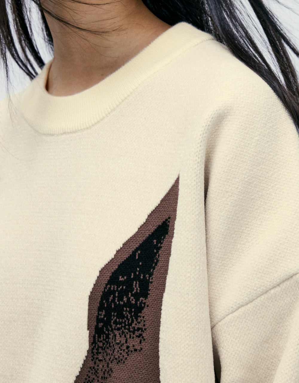 Print Knit Sweatshirt