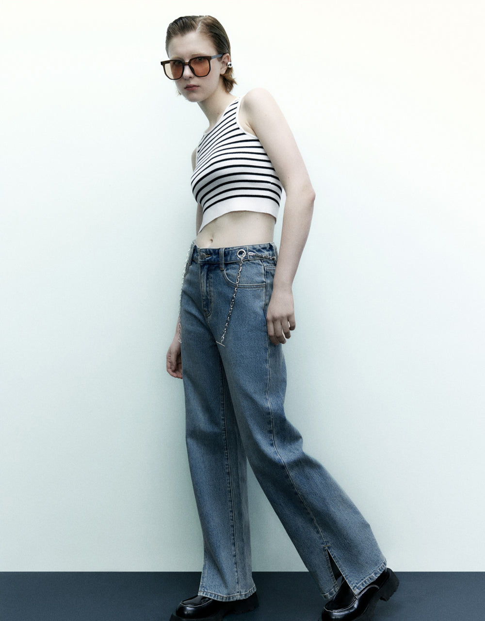 Stripe Knitted Tank Top