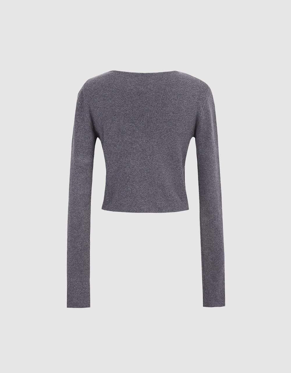 Buttoned Rib Knit Cardigan