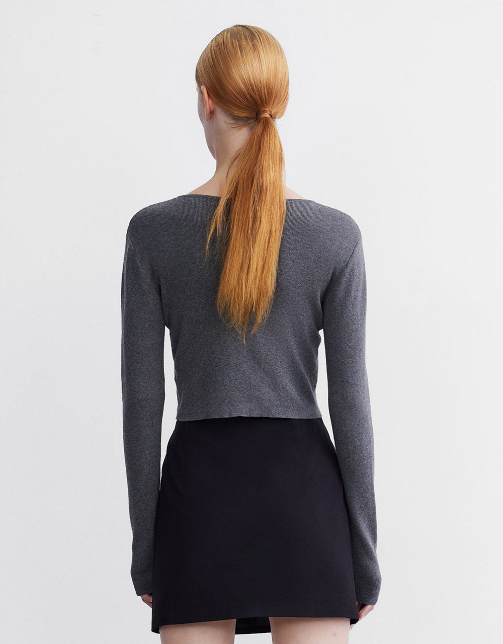 Buttoned Rib Knit Cardigan