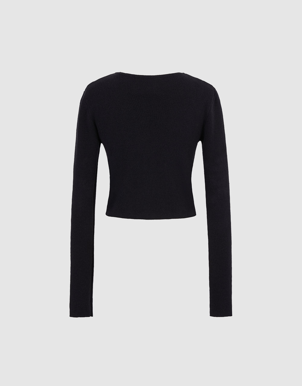 Buttoned Rib Knit Cardigan