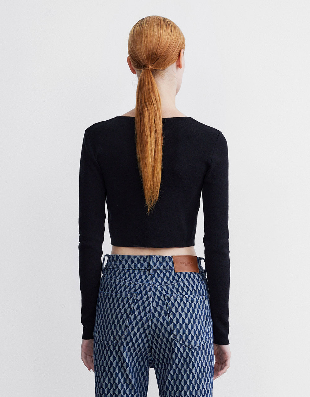 Buttoned Rib Knit Cardigan