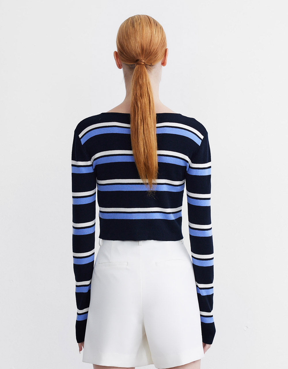 Buttoned Rib Knit Cardigan