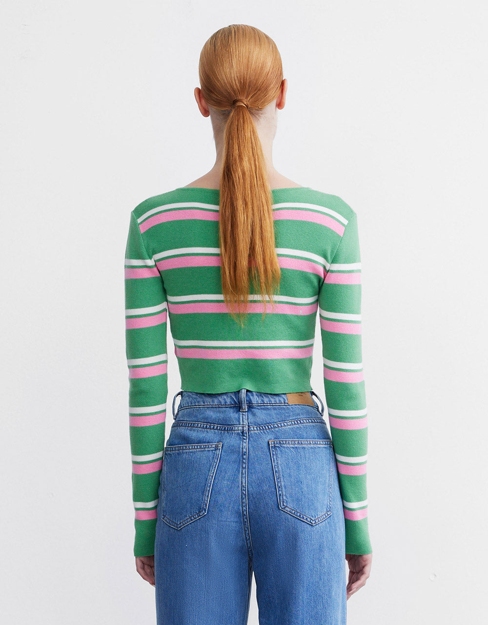 Buttoned Rib Knit Cardigan