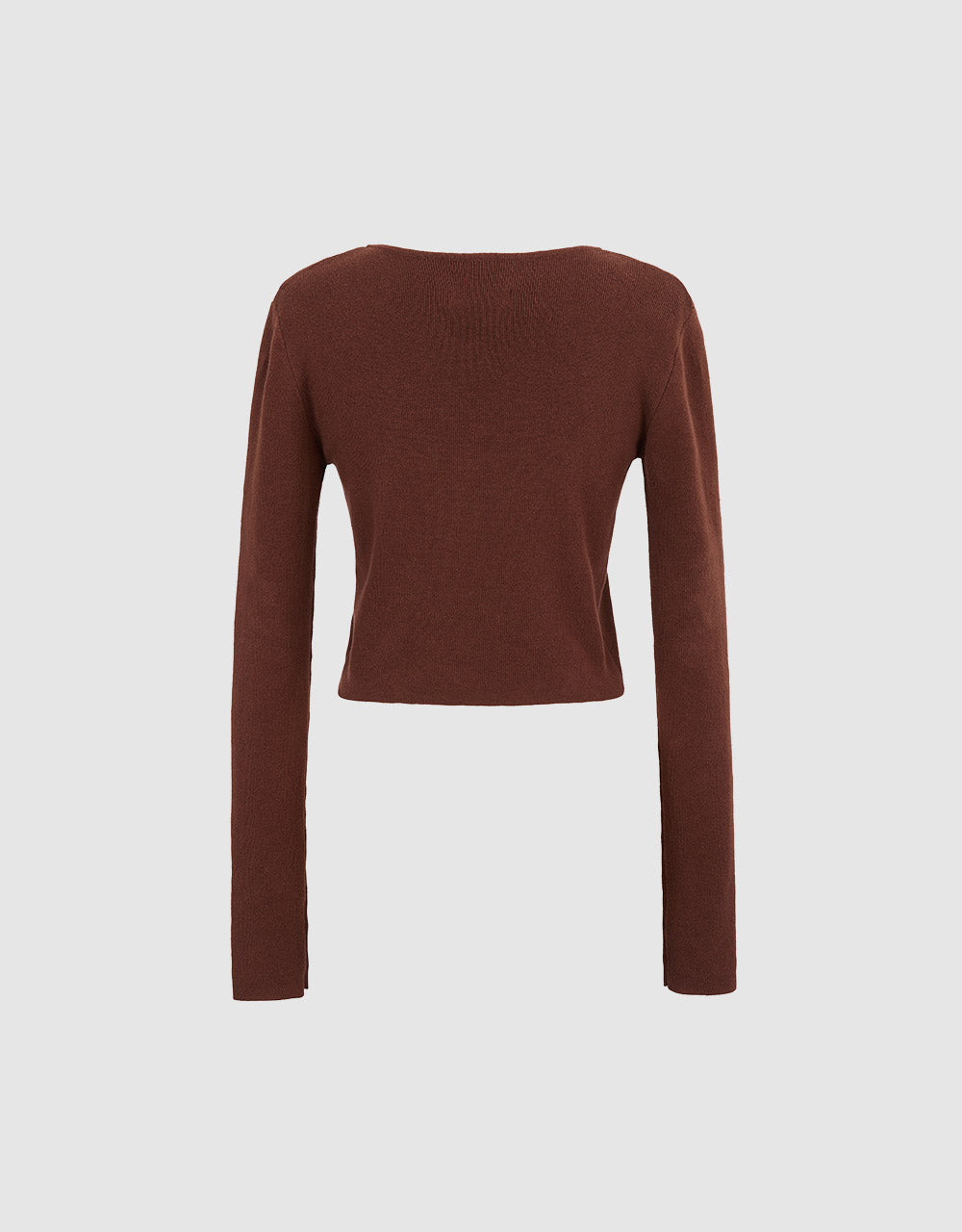 Buttoned Rib Knit Cardigan