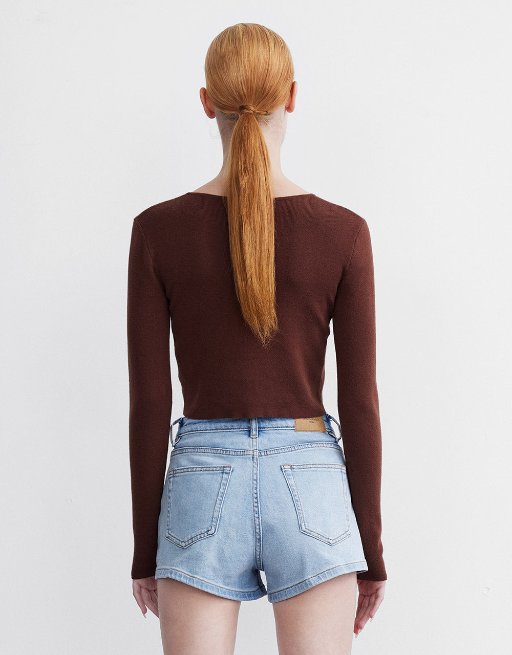 Buttoned Rib Knit Cardigan