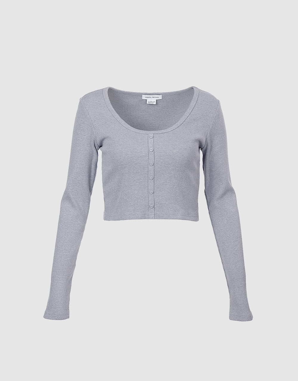 Buttoned Rib Knit Top