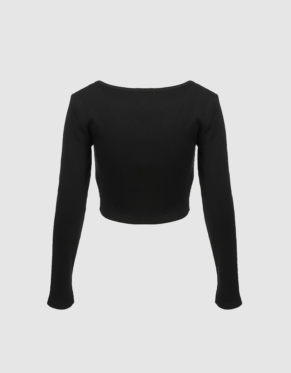 Buttoned Rib Knit Top