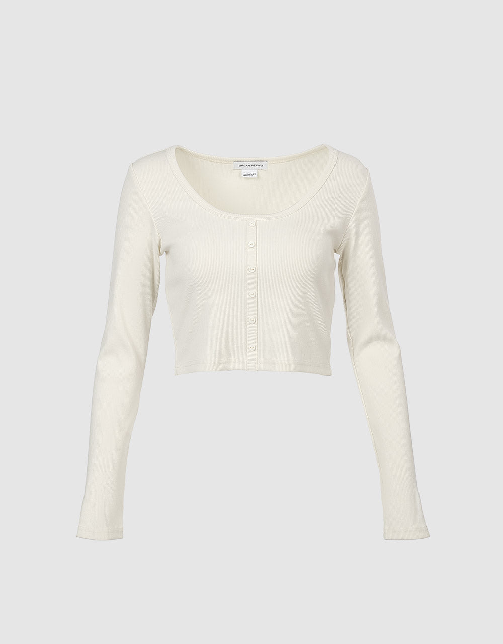 Buttoned Rib Knit Top
