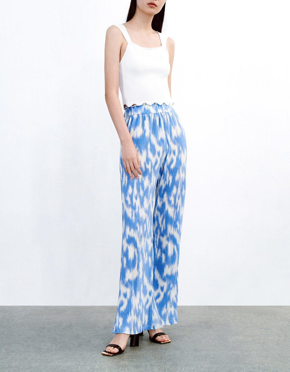 Textured Flare Pants