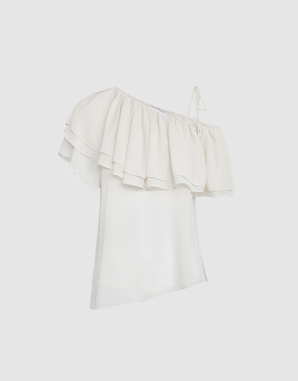 Asymmetric Ruffle Blouse
