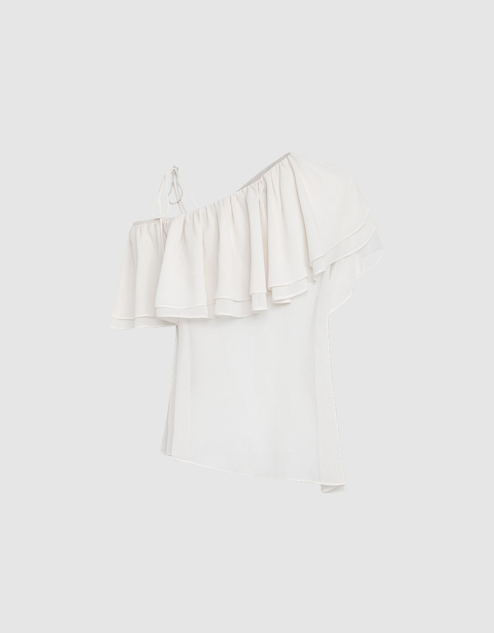 Asymmetric Ruffle Blouse