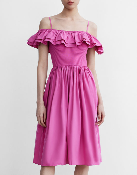 Off-The-Shoulder Ruffled Dress