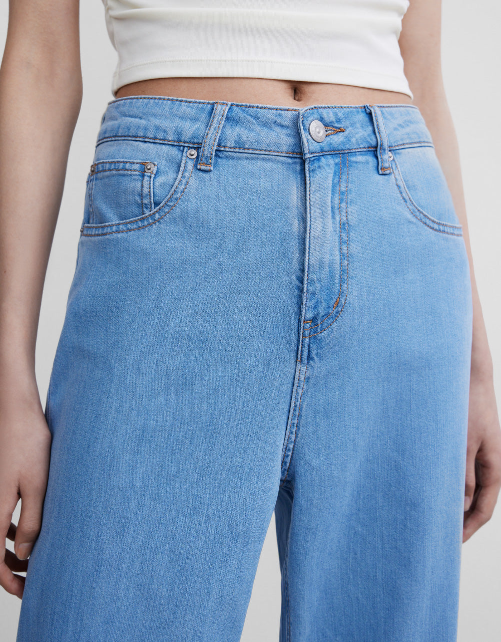 Split Wide Leg Jeans