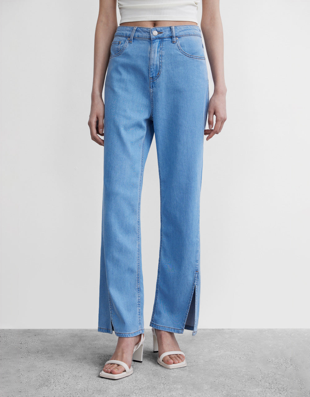 Split Wide Leg Jeans