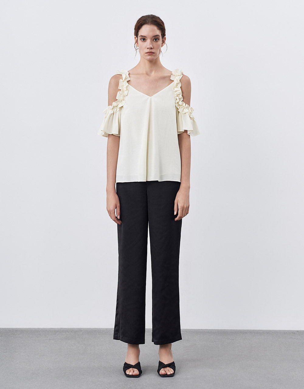 Silk Effect Wide Leg Pants