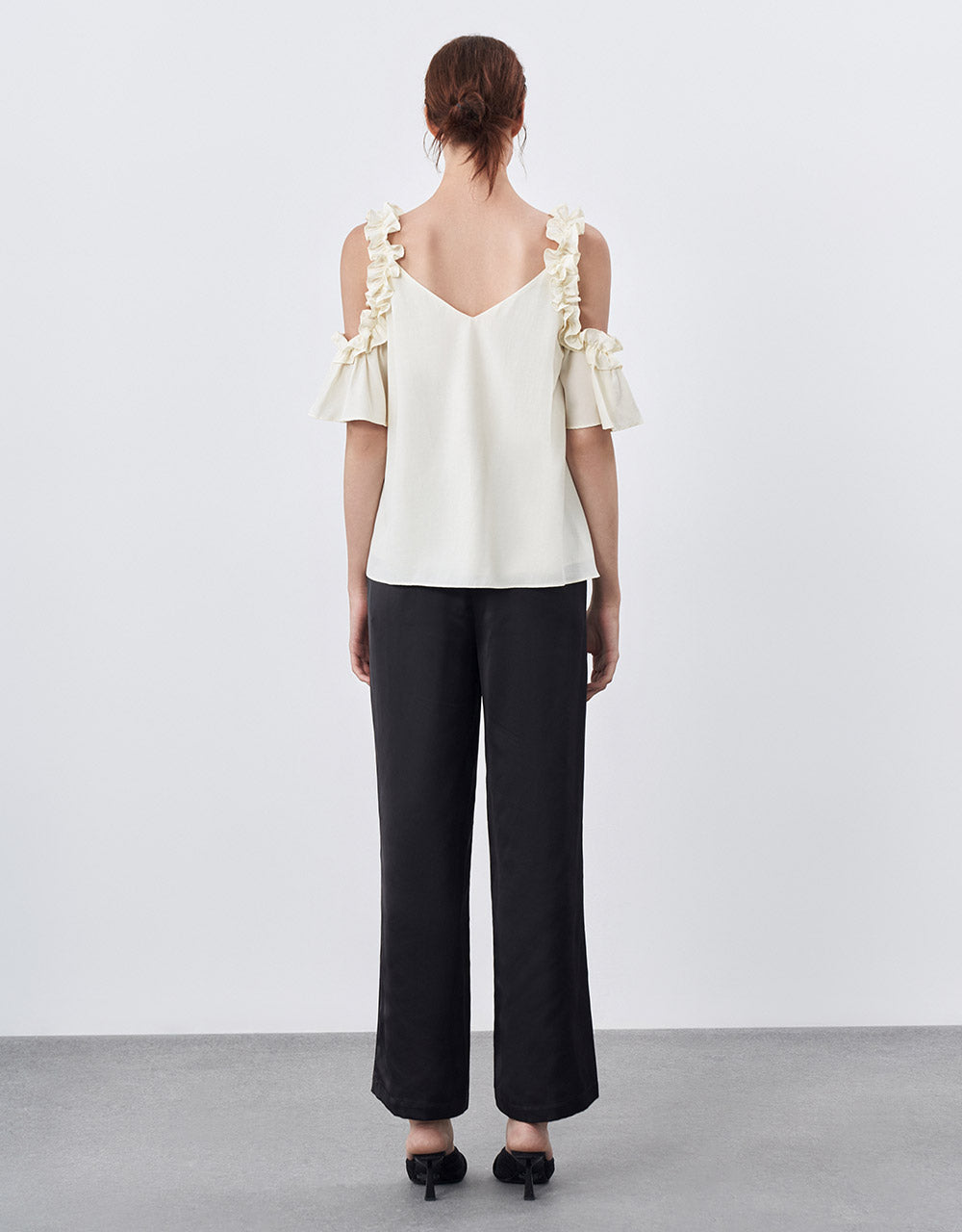 Silk Effect Wide Leg Pants