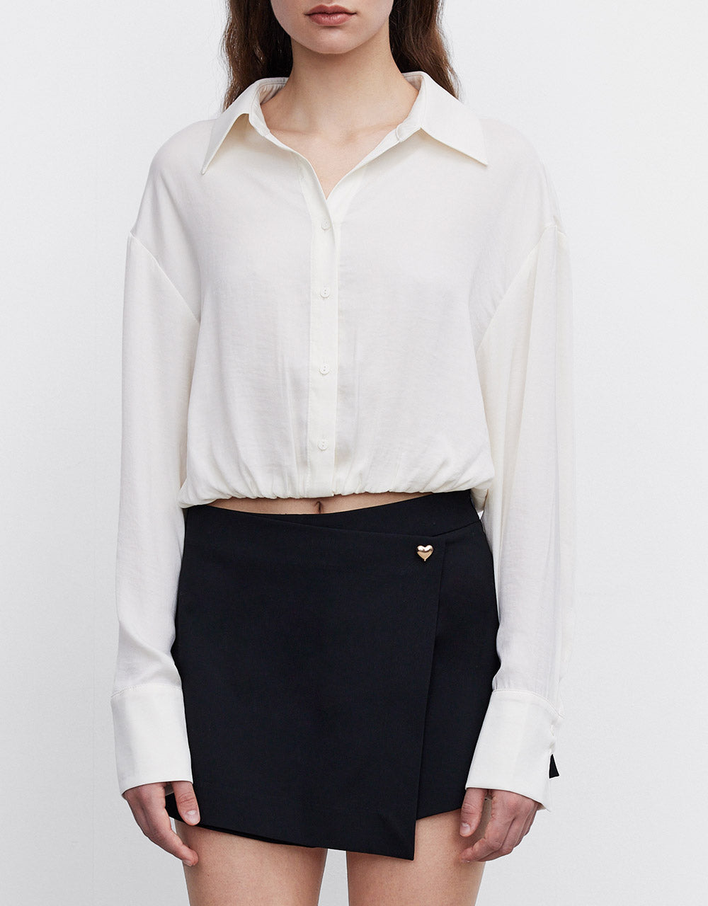 Cropped Button Up Shirt
