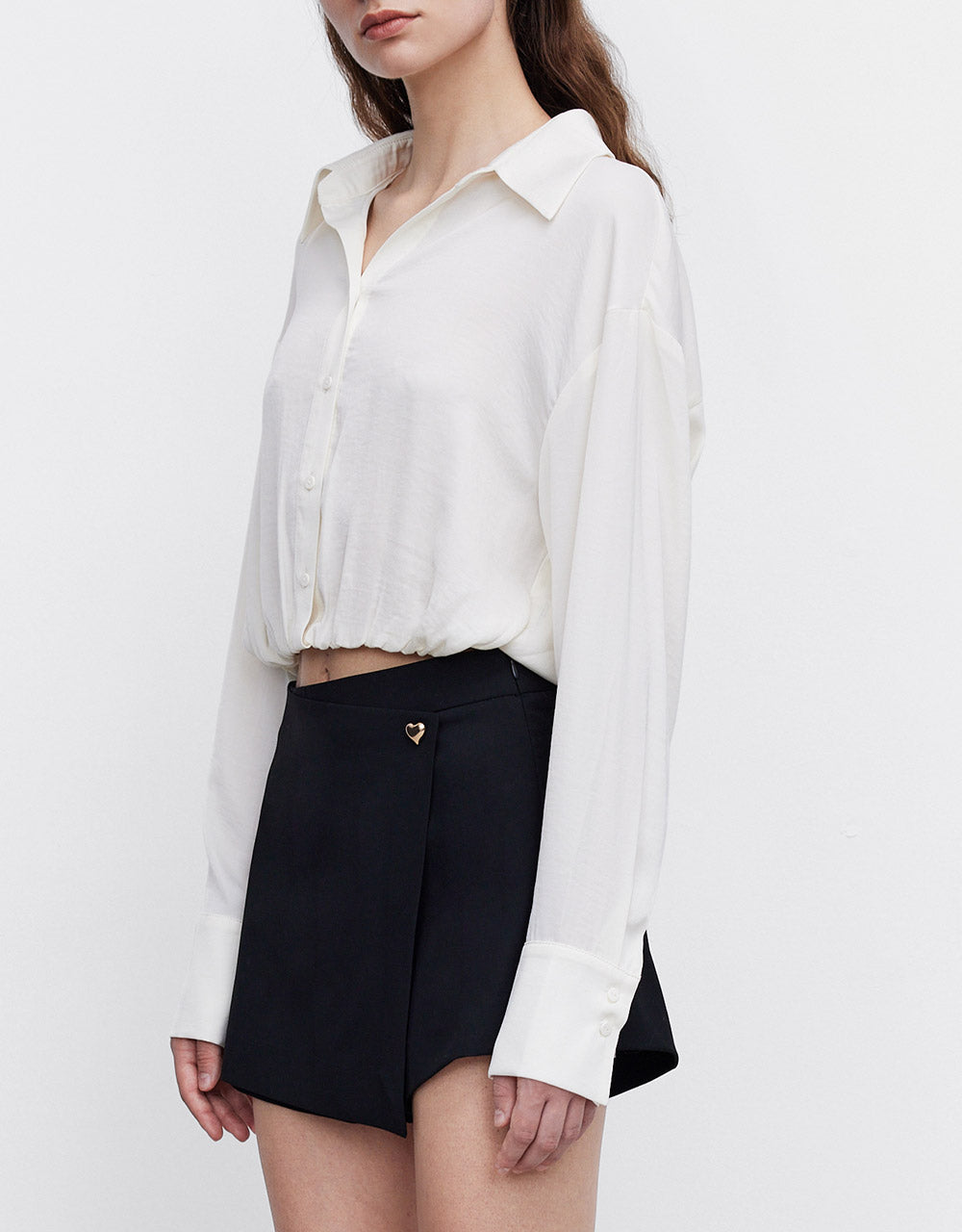 Cropped Button Up Shirt