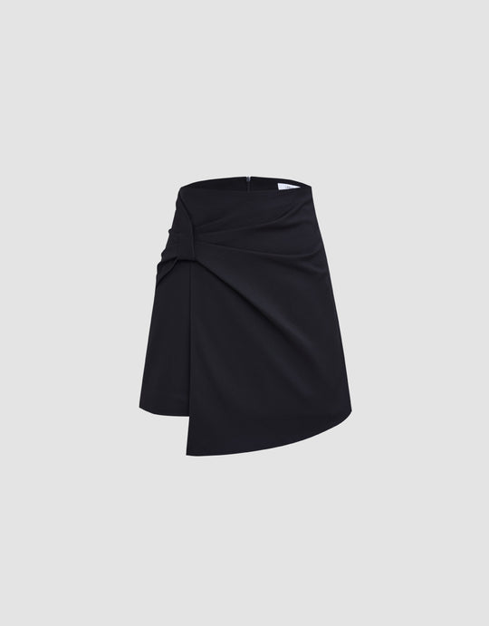 Fold Detail Knot Mini Skirt