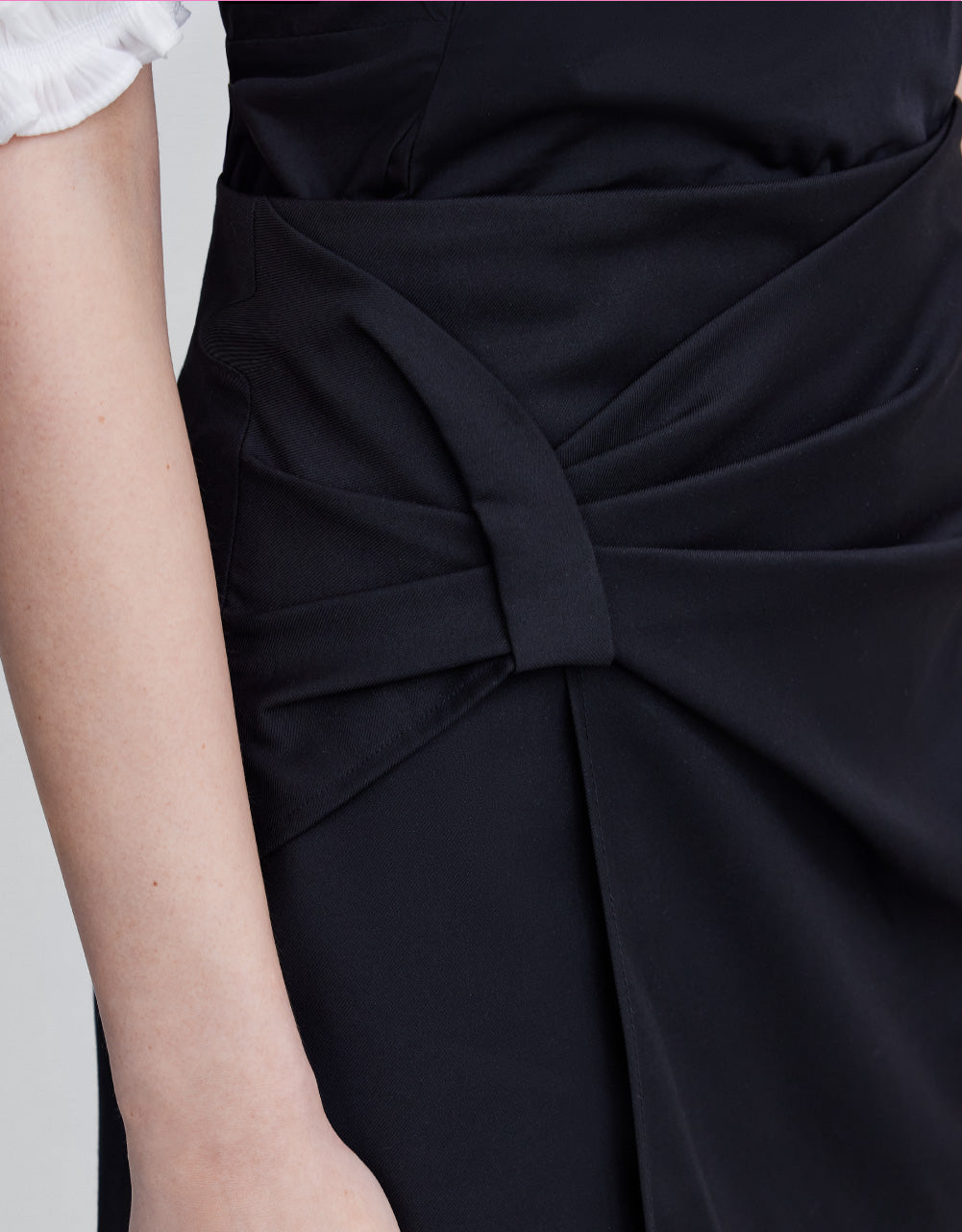 Fold Detail Knot Mini Skirt