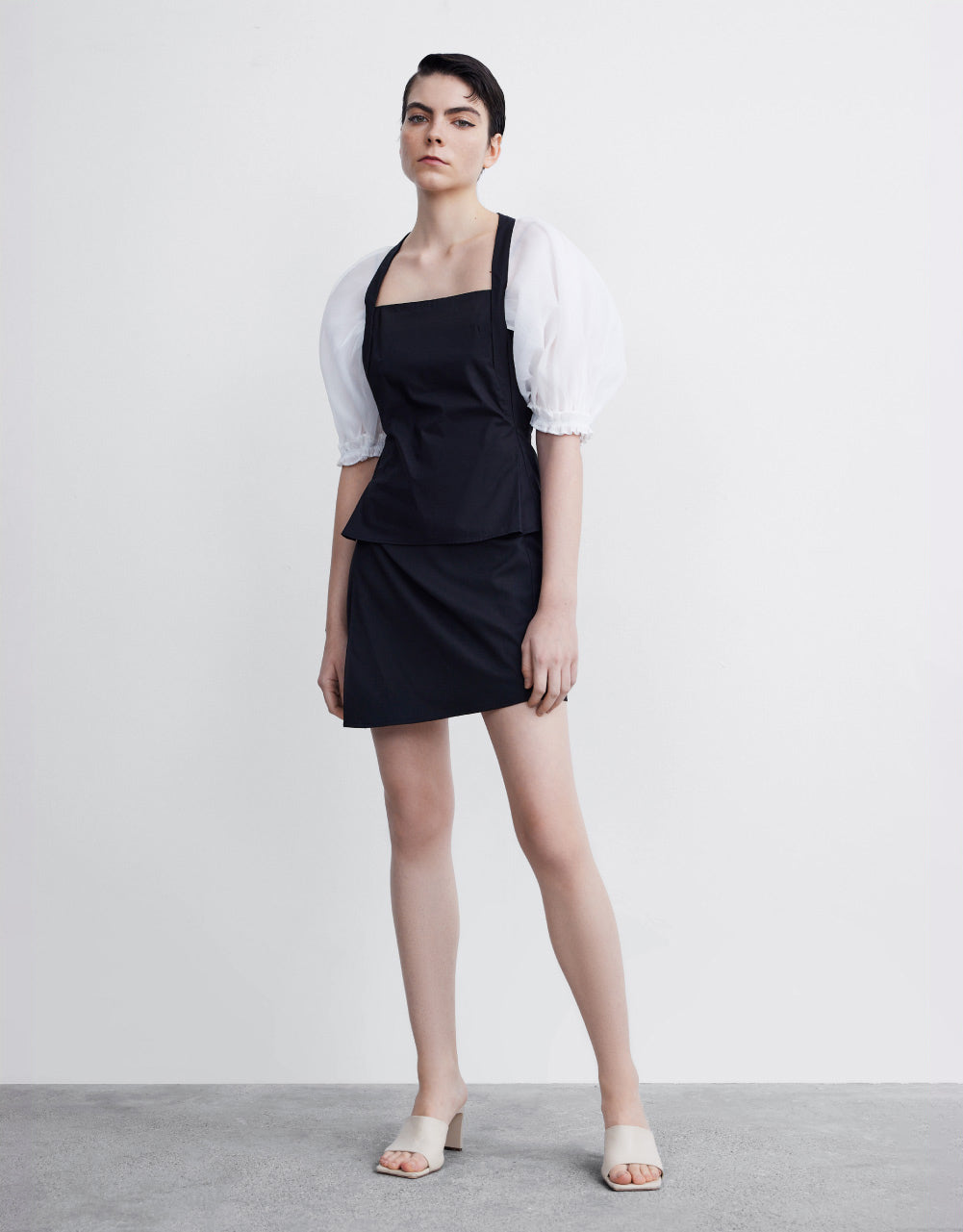 Fold Detail Knot Mini Skirt