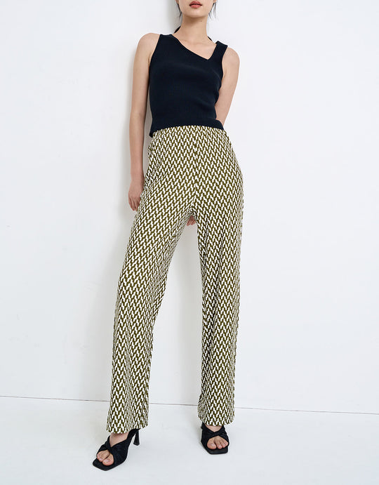 Checkered Straight Pants