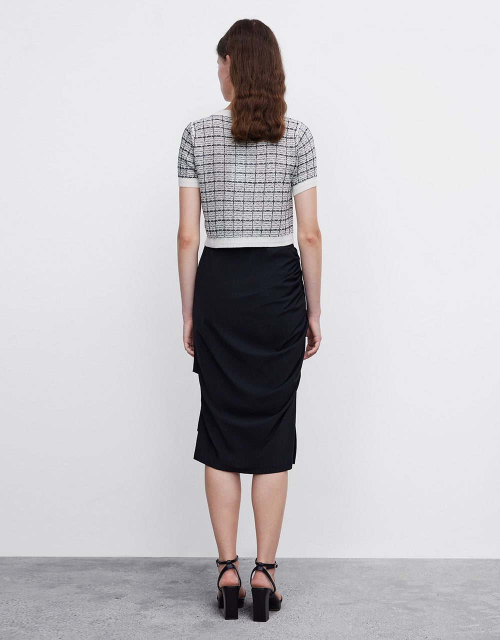 Ruched Midi Skirt