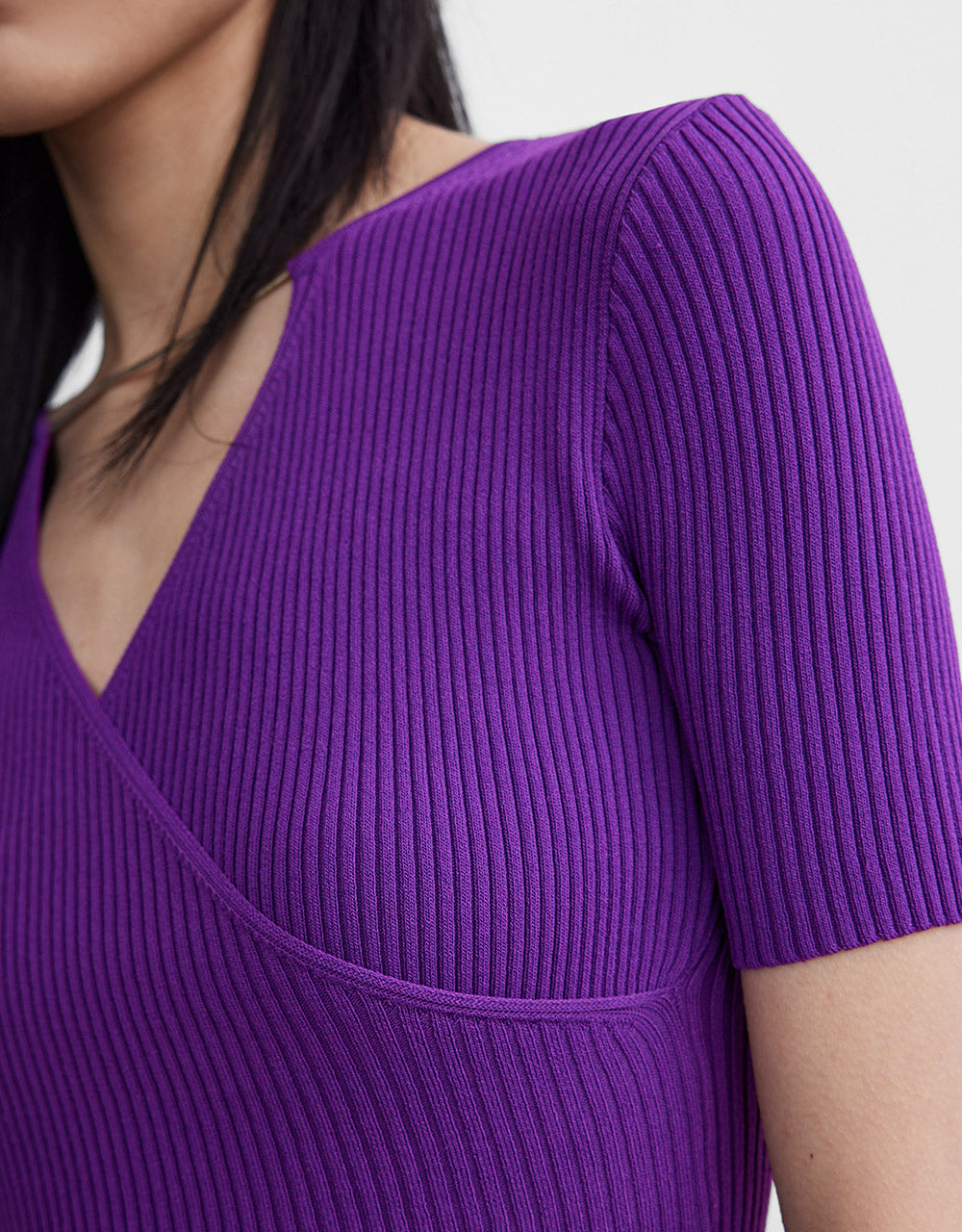 Crisscross Rib Knit Top