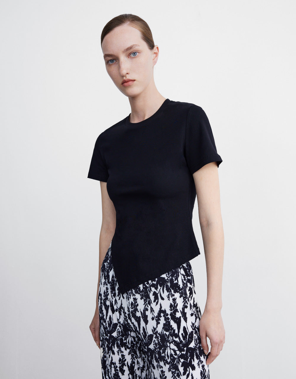 Asymmetrical Crew Neck T-Shirt