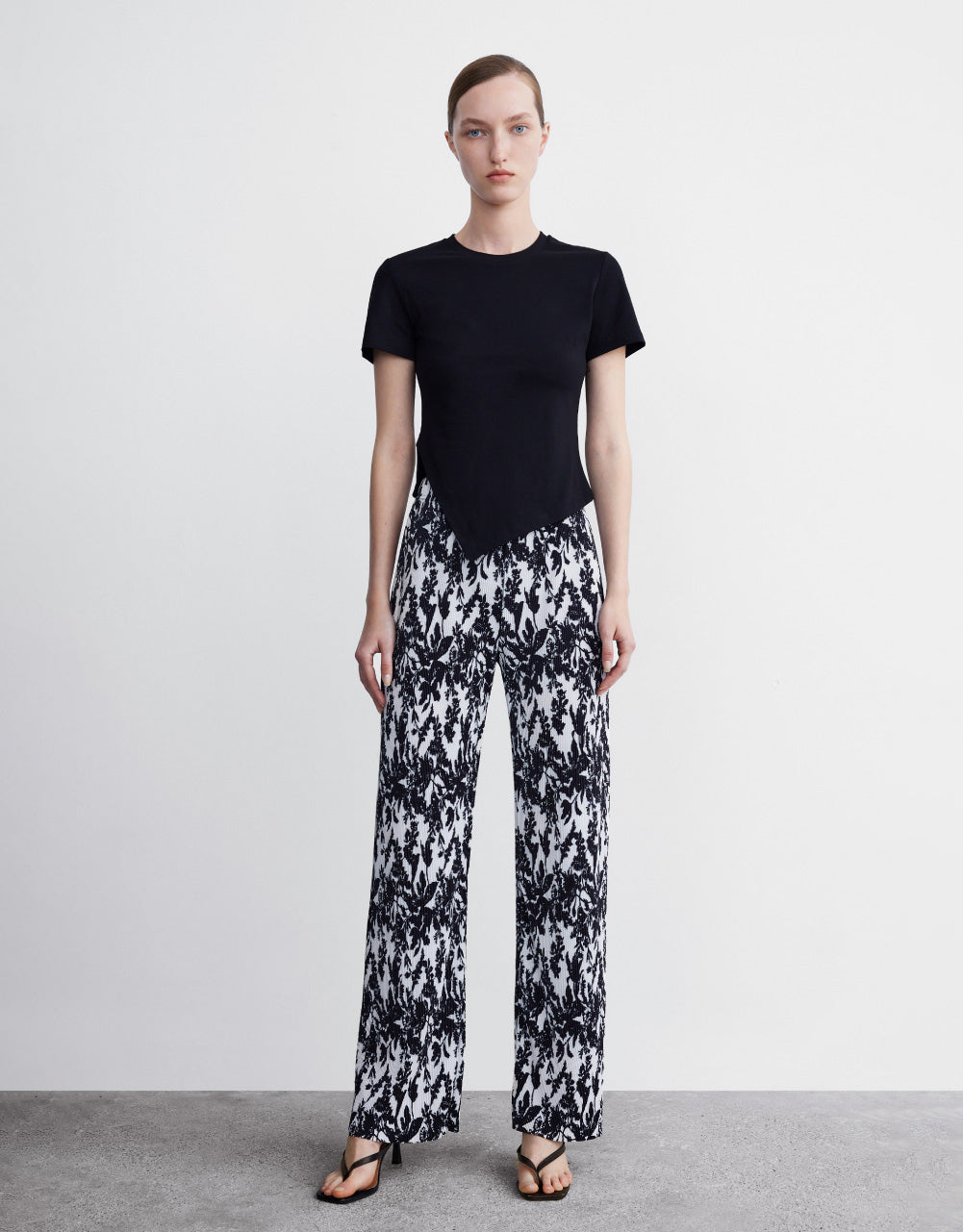Asymmetrical Crew Neck T-Shirt