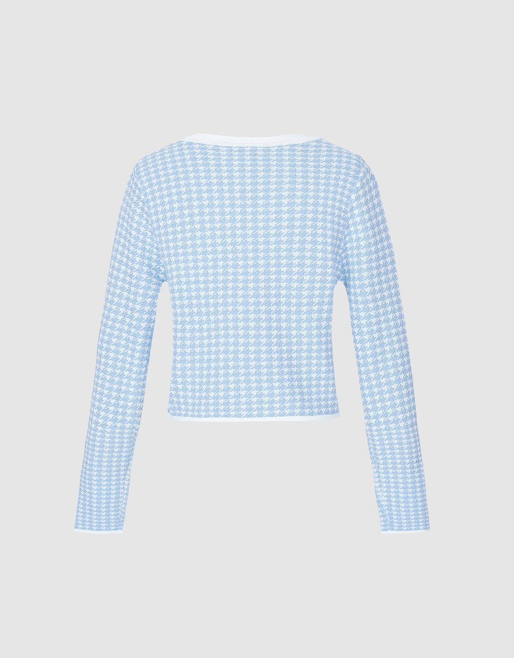 Checkered Tweed Cardigan