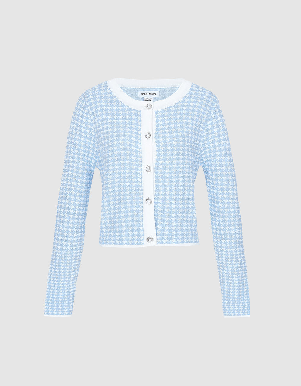 Checkered Tweed Cardigan