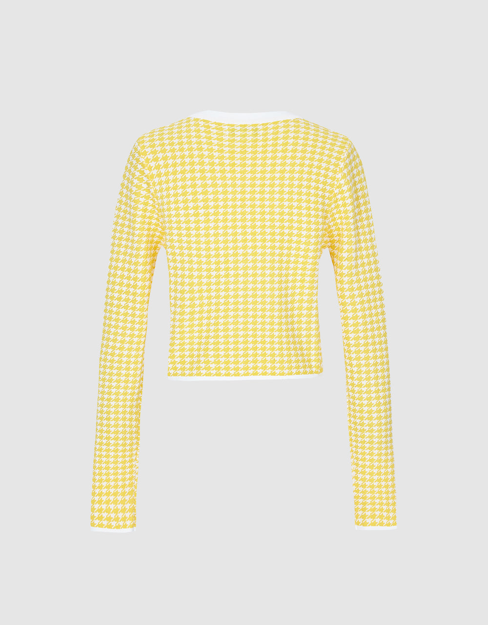 Checkered Tweed Cardigan