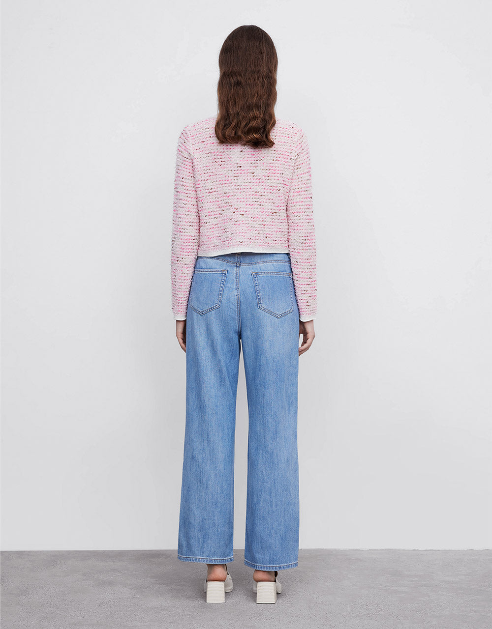 Slit Hem Wide Leg Jeans