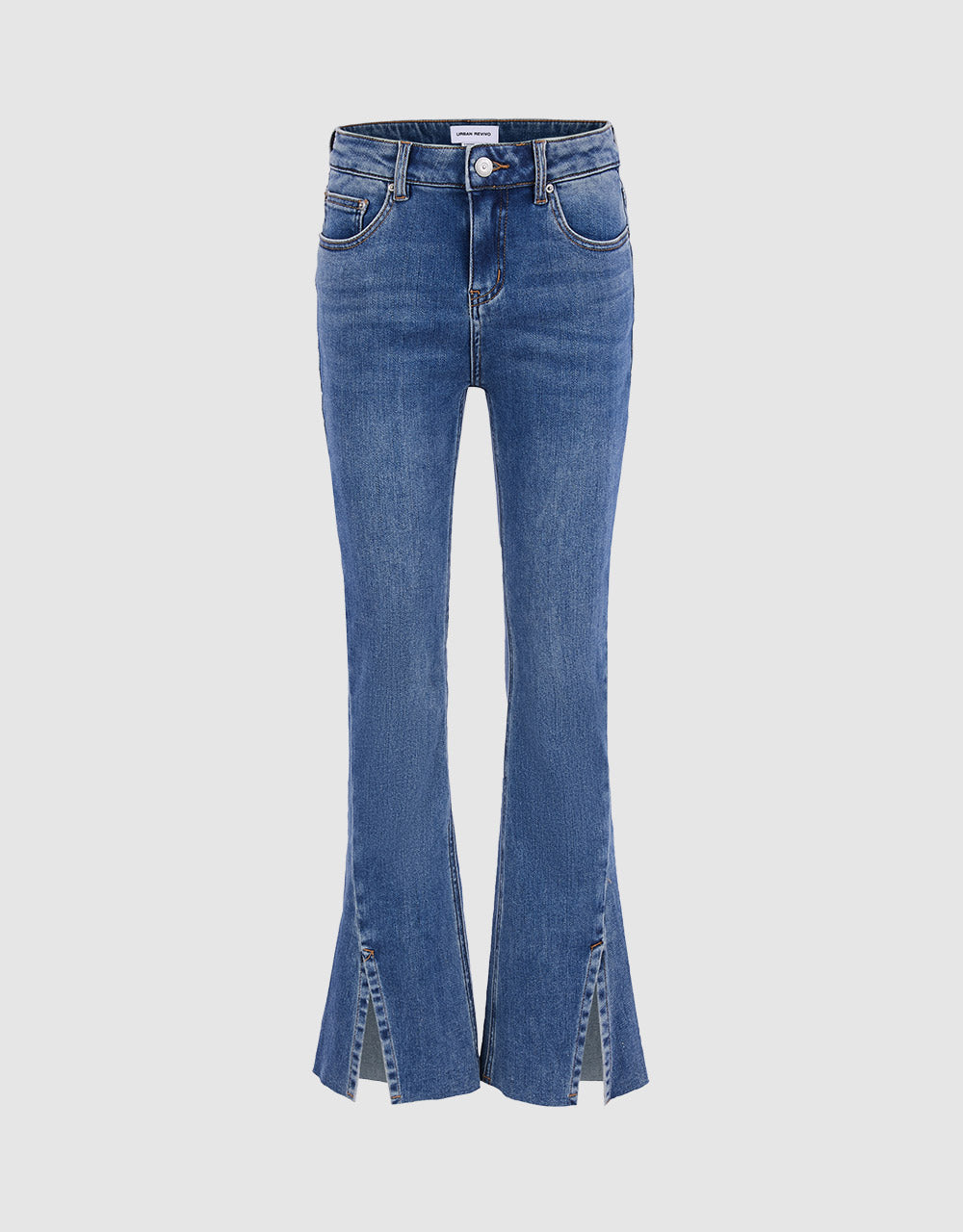 Slit Hem Flare Jeans