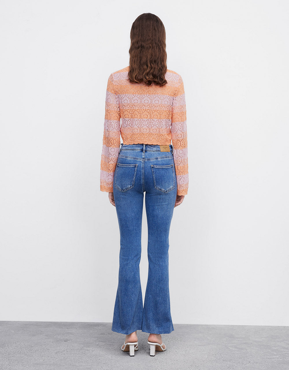 Slit Hem Flare Jeans