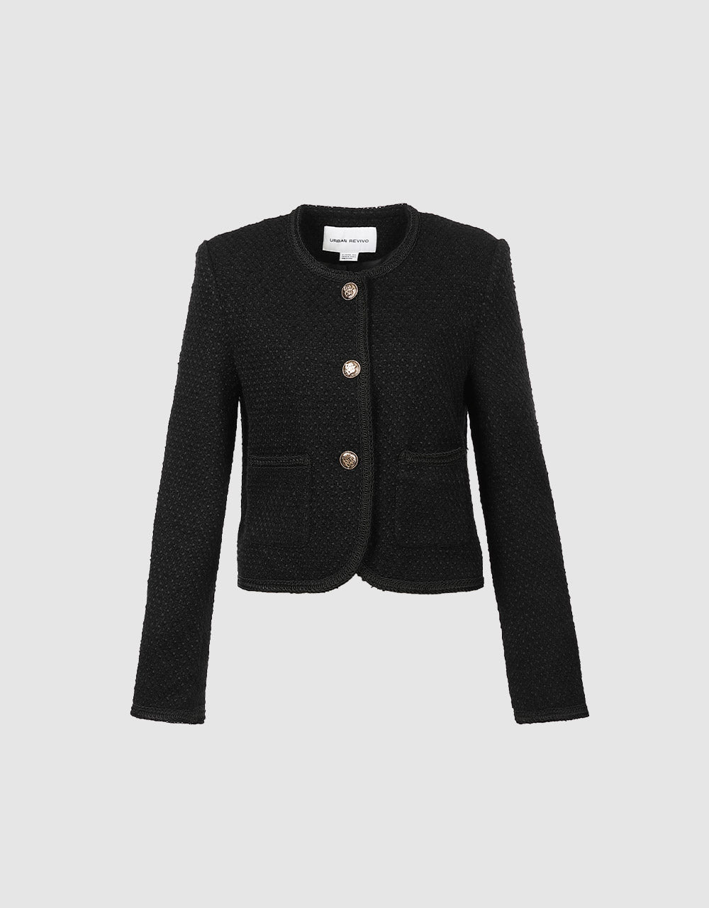 Buttoned Tweed Jacket
