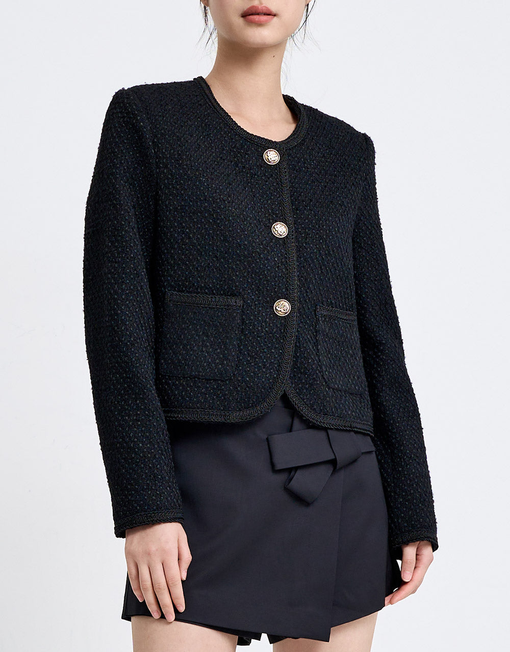 Buttoned Tweed Jacket