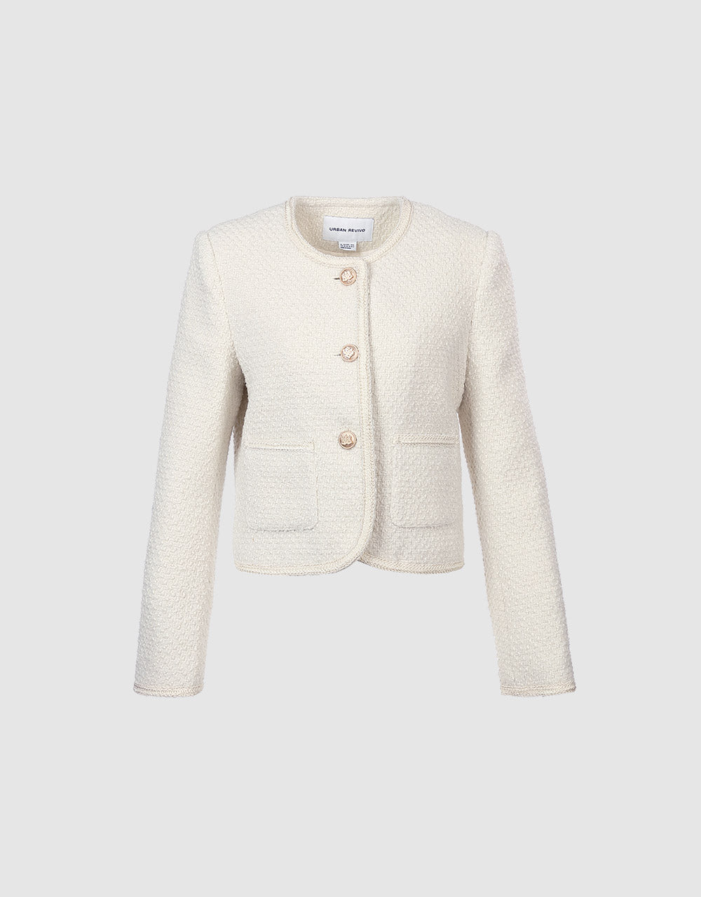 Buttoned Tweed Jacket
