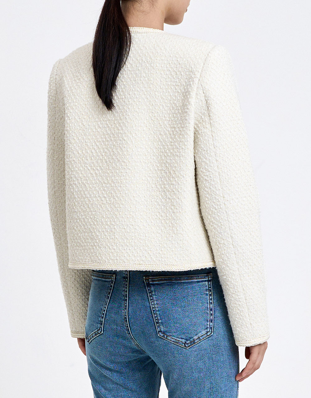 Buttoned Tweed Jacket