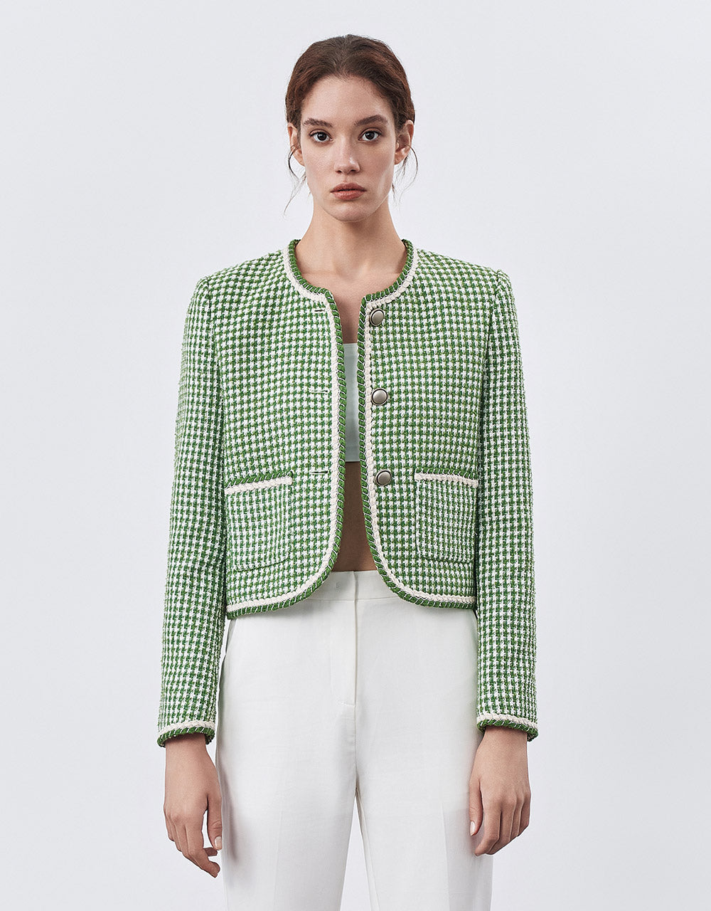 Patch Pocket Tweed Jacket