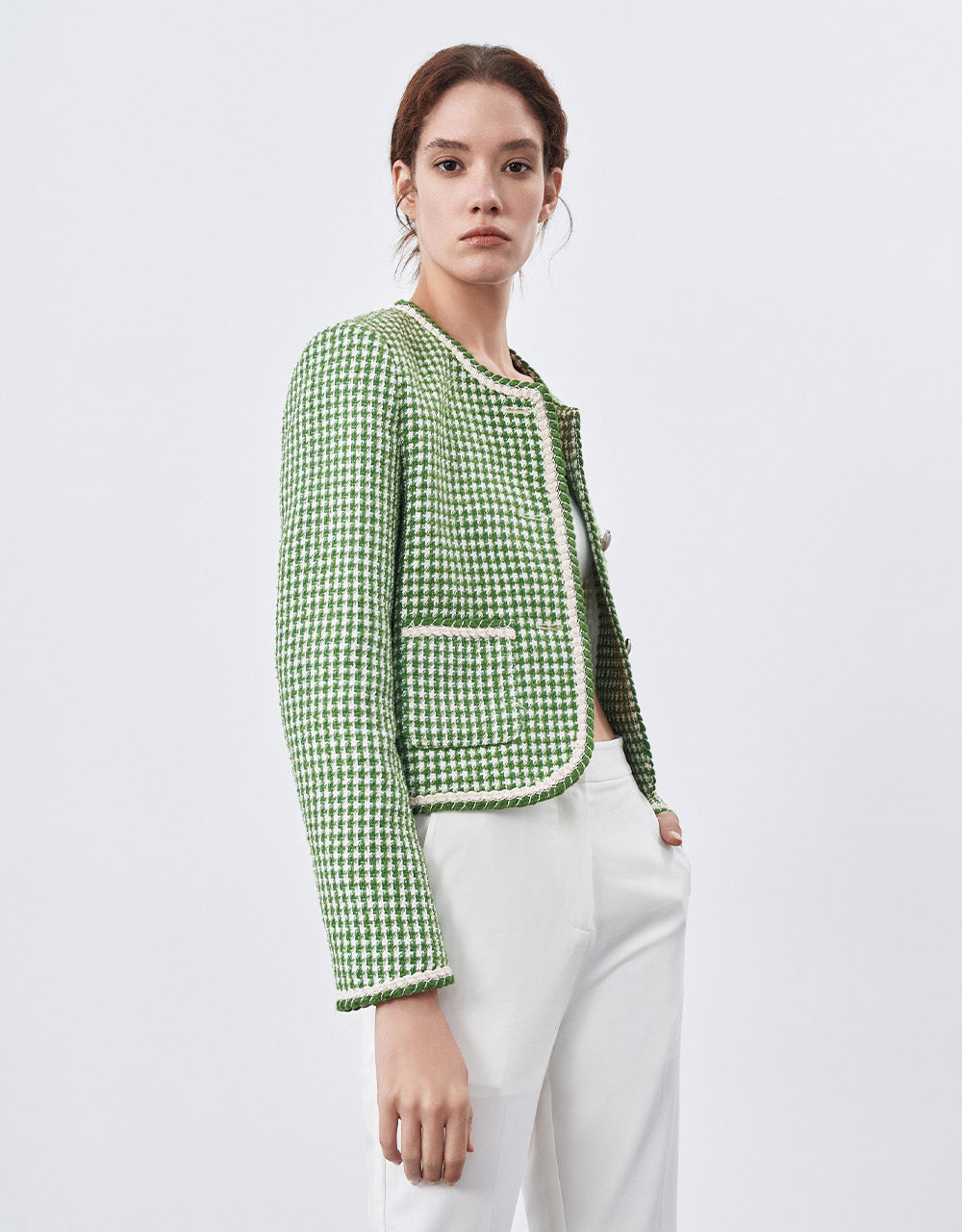 Patch Pocket Tweed Jacket