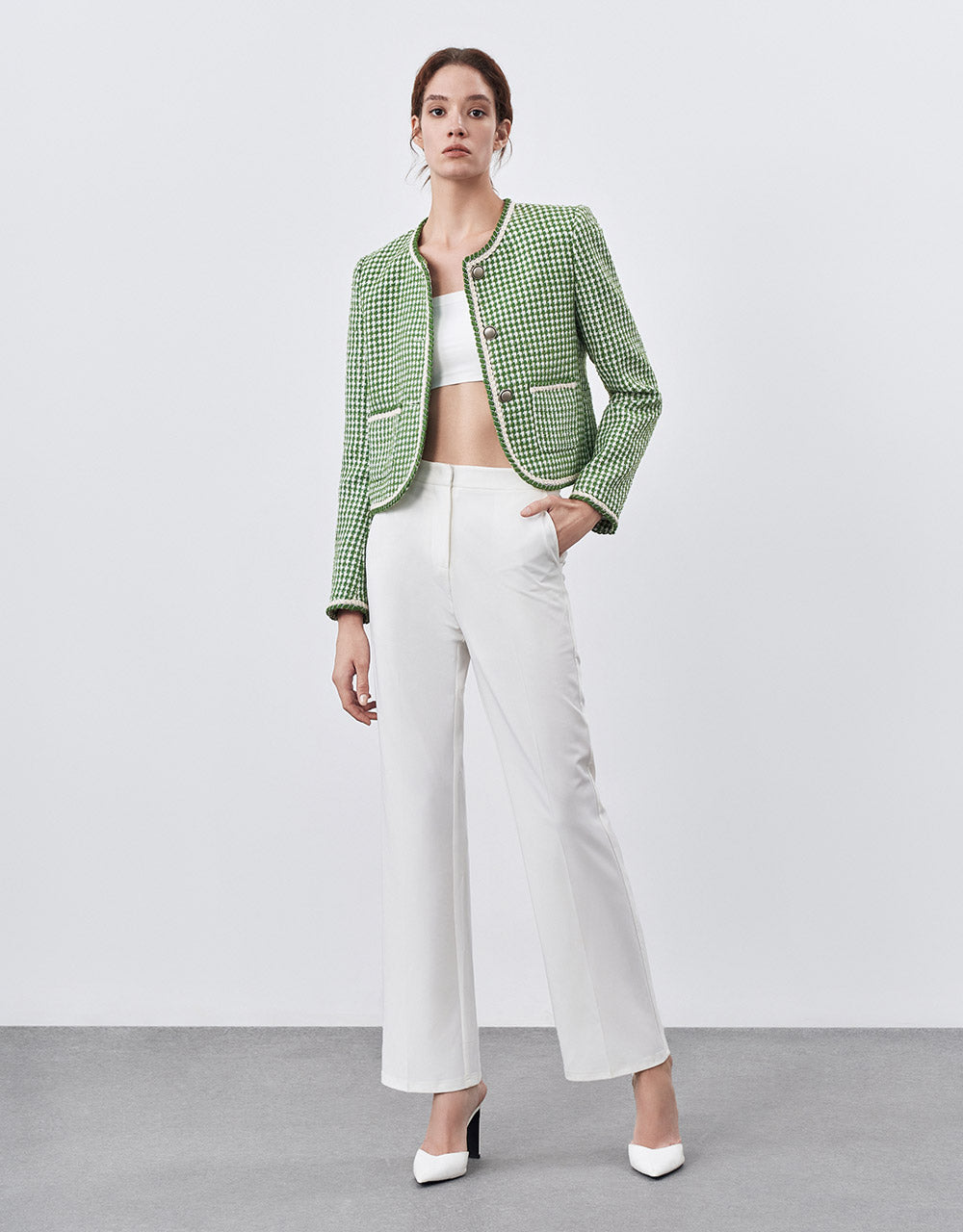 Patch Pocket Tweed Jacket