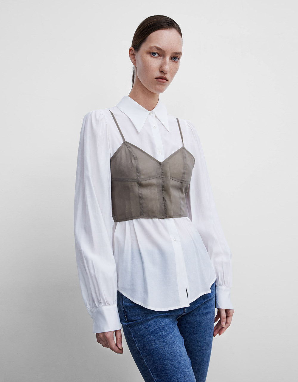 Combination Buttoned Shirt
